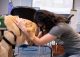 In the Incident Command Center, Puggle shares a quiet moment with Diane McGarry