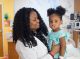 Patient Ari'Yanna with nurse practicioner Nicole Dockery