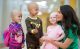 St. Jude patients Esmeralda (left to right), Brantley and Millie with a St. Jude nurse.