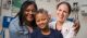 St. Jude patient Devon with his mom, LaShundo and Erica Kaye, MD