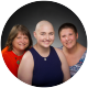 St. Jude patient Emily with mom and sister