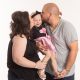 Hadley with her parents and doctor