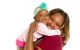 St. Jude patient Kaitlyn hugging her mom.