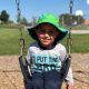 Patient Lucas on a swing