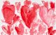 A drawing of red hearts by St. Jude patient Annzie