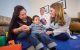 Andrew Molnar, PhD, and Jennifer Harman, PhD, with patient Jericho Tsosie