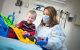 Angela Eftink with patient Gideon