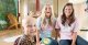 Members of Tri Delta sorority with a St. Jude patient