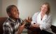 Kim Nichols, MD, with patient Brendan Obioha