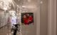 A gallery installation at the 2024 Angels for Hope Gala in Rockleigh, NJ, featuring a photo of St. Jude patients Maelin-Kate and Azalea. 