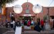 Attendees arrive to St. Jude Celebration at Sundown, where large paper latterns frame the entrance. 