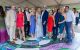 Attendees pose on a St. Jude Hope Garden installation at the Colorado Unites for St. Jude Gala. 