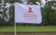A flag emblazoned with the St. Jude logo at Rahm Celebrity Golf Tournament. 
