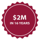 2 million raised in 16 years