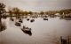 Boats congregate on the Mississippi River during the Dick Hiley Bass Classic. 
