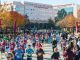 Runners passing through the St. Jude campus