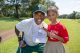St. Jude patient Misheel with Danny Thomas Celebrity AM participant