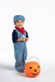 St. Jude patient Jameson dressed up for Halloween as a train conductor