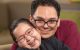 St. Jude patient Luna is hugged by her father.