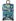 Blue tye-dye luggage. 