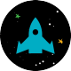 blue rocket icon