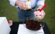 A Dream Chicago attendee makes an ice cream sundae. 