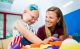 St. Jude occupational therapist Allison with patient Lily