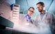 St. Jude researchers examine liquid nitrogen samples.