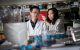 Two researchers in lab