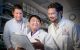 Study authors (from left) Jeremy Chase Crawford, PhD, first author Xi-zhi Guo and corresponding author Paul Thomas, PhD.