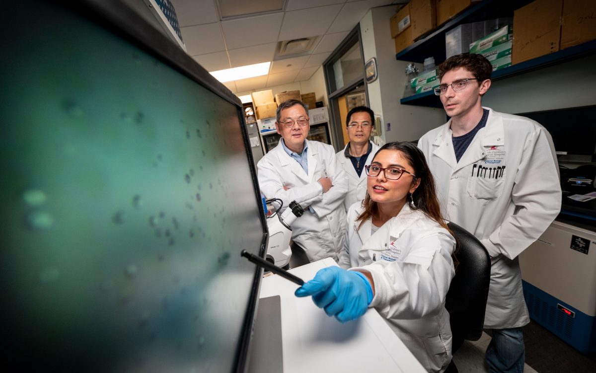 Co-corresponding author Taosheng Chen, Ph.D., PMP, first author Wenwei Lin, Ph.D., Shyaron Poudel and co-corresponding and co-first author Andrew Huber, Ph.D..