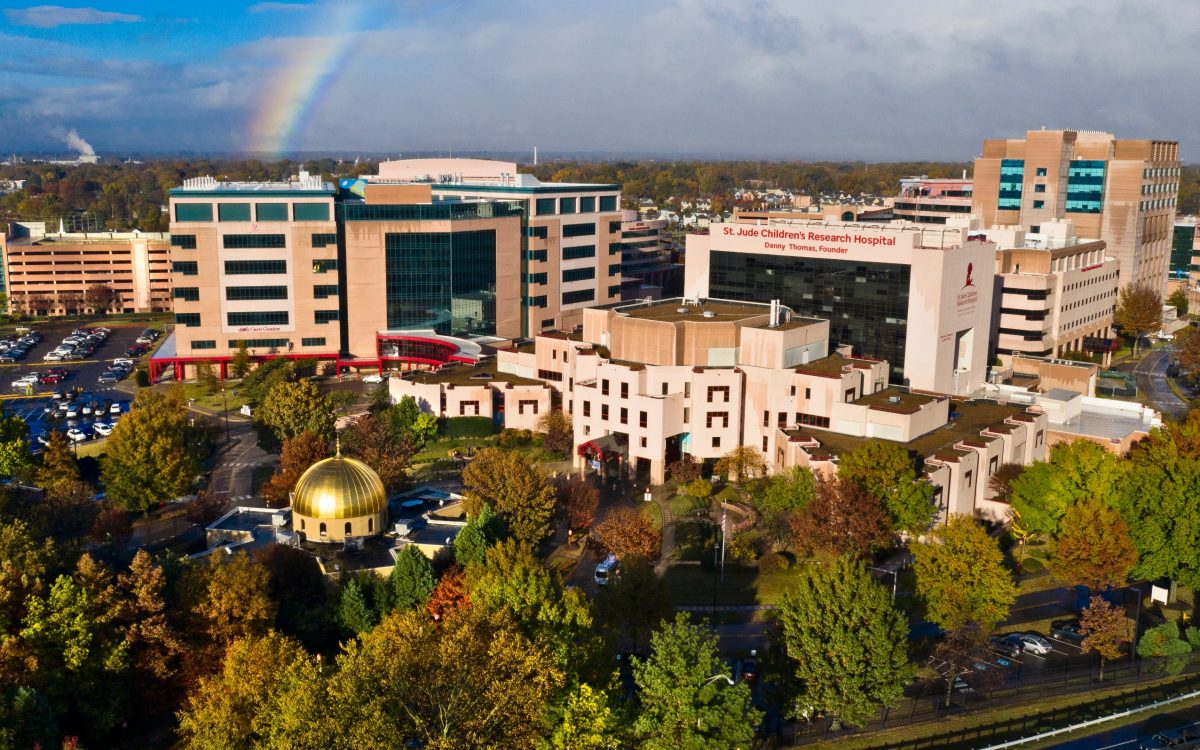Aerial view of St. Jude Children's Research Hospital 