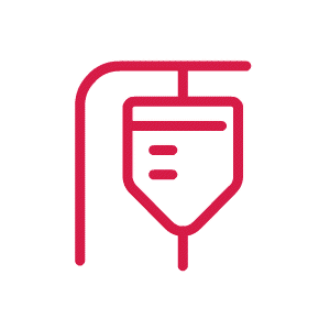 red icon of IV