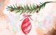 Patient art of a Christmas tree ornament. 
