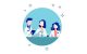 graphic of scientific researchers representing the continuing treatment needed for childhood cancer survivors