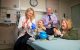 Samuel celebrates with (from left) Ewelina Mamcarz, MD; interpreter Marc Friedman; and Katie Birdsell,