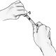 Twist cap off needle