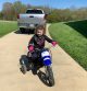 Paciente Hadley en su moto