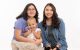 Marina, paciente de St. Jude, con sus dos hermanas.