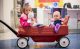 red wagon with patient Adalyn