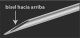 Closeup of needle bevel side up