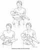 Sostenga a su bebé de manera que la espalda de su bebé esté contra la parte delantera de su cuerpo.