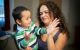 Patient Gael with his mother