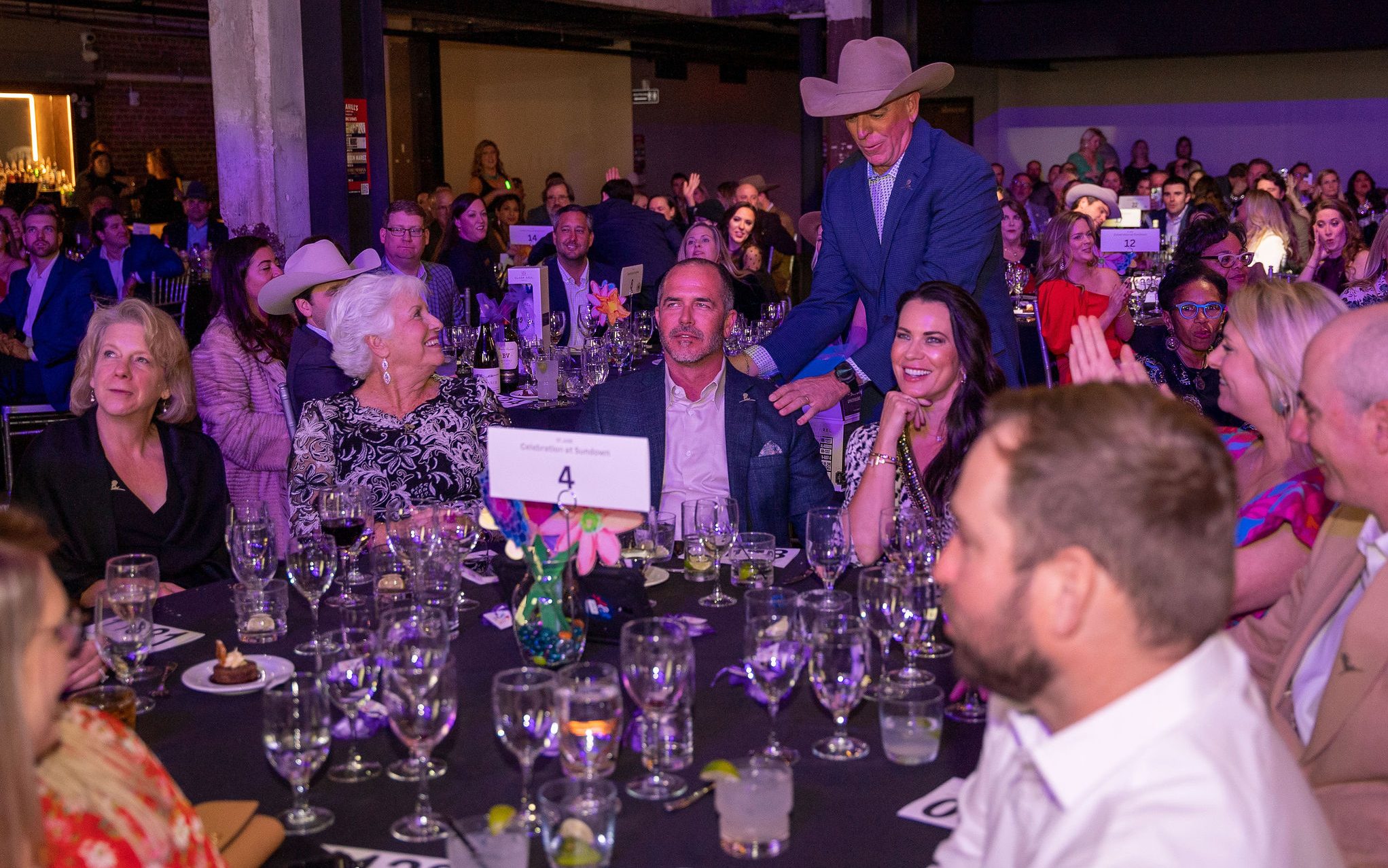 Attendees enjoy dinner and drinks at the 2023 Celebration at Sundown benefitting St. Jude. 