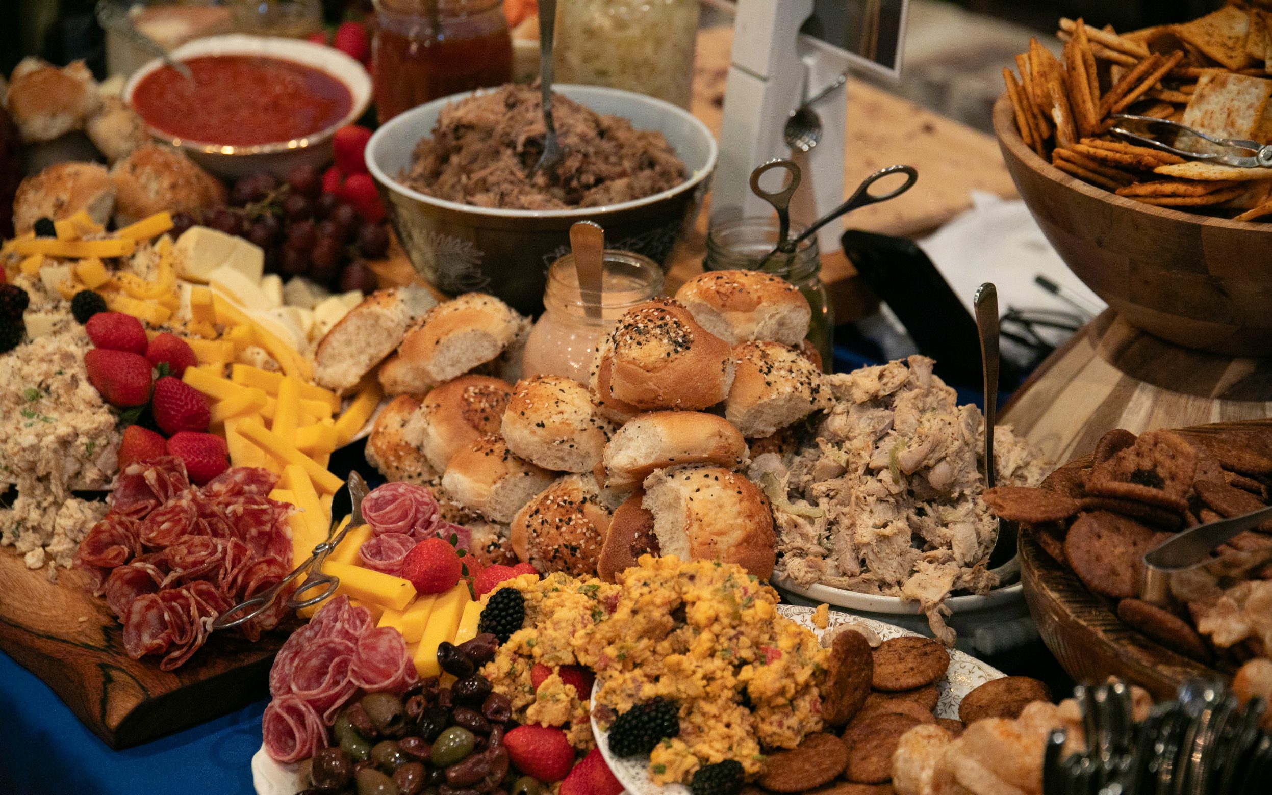 A bread and charcuterie board at the Taste of Oxford culinary charity event in Oxford, Mississippi. 