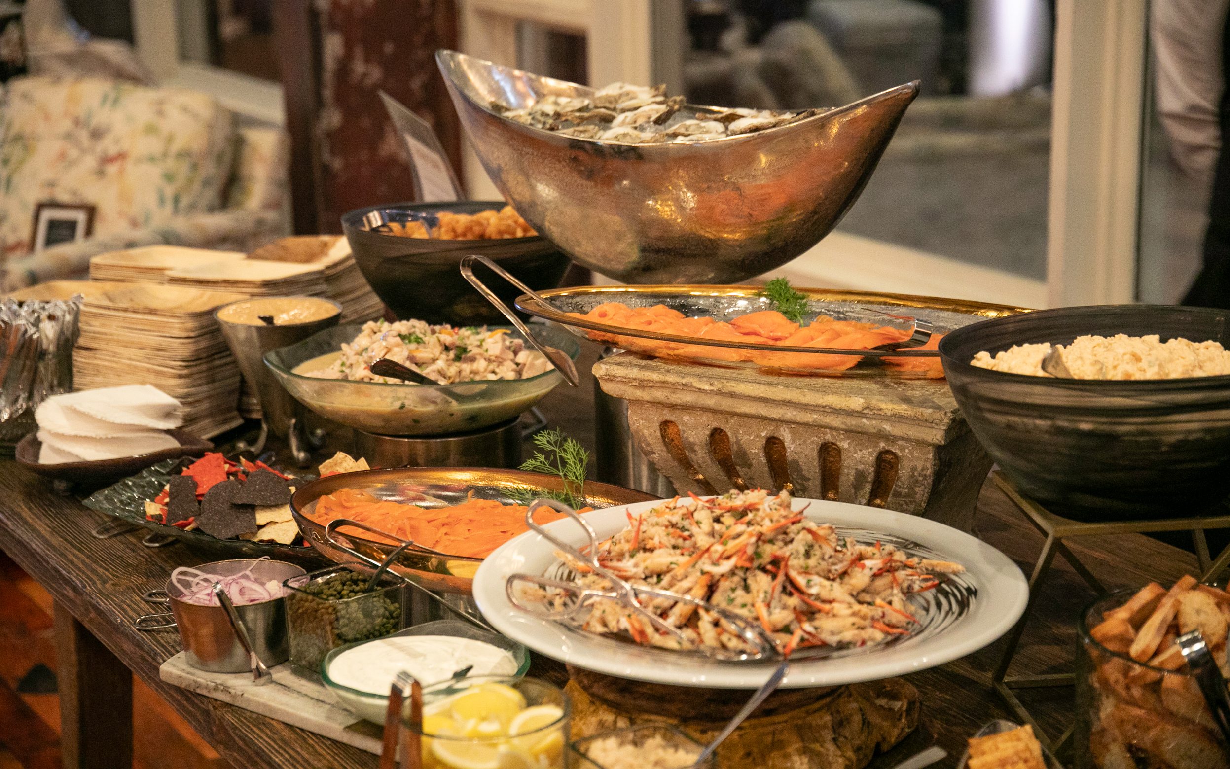An assortment of tasting plates at the Taste of Oxford 2024. 