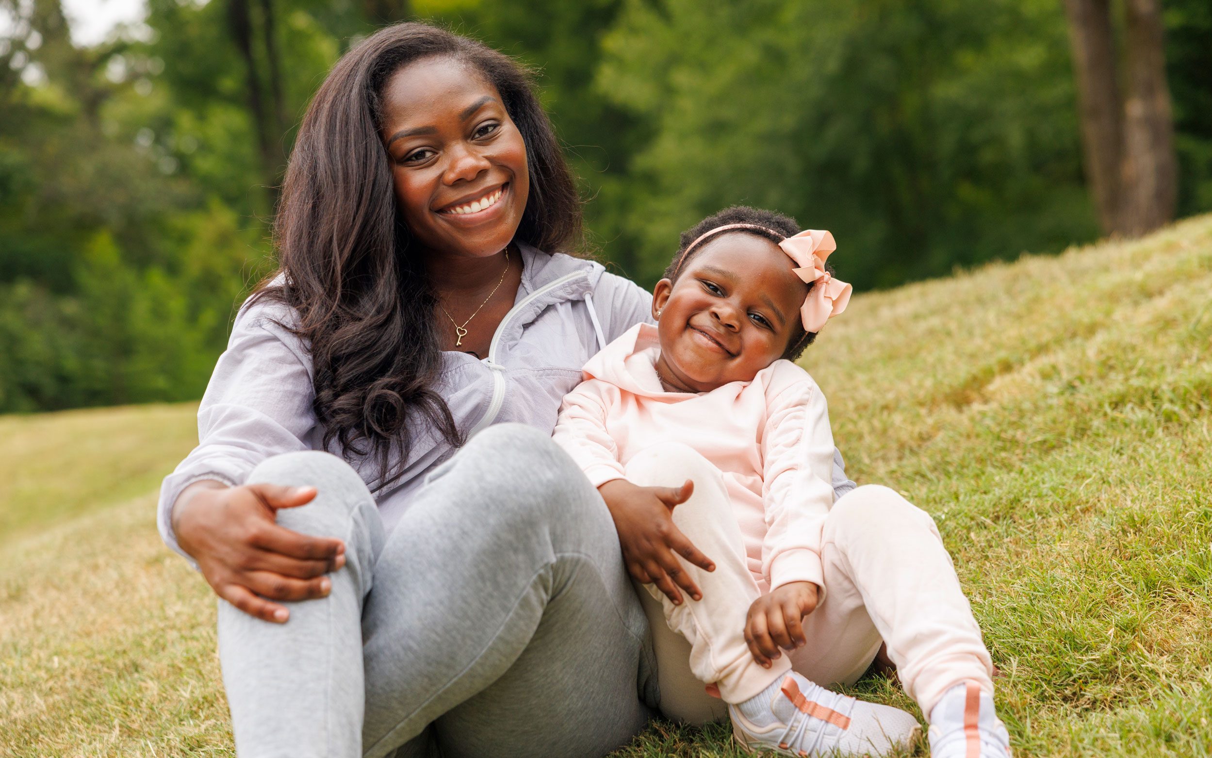 Patient Reagan and her mom smiling.