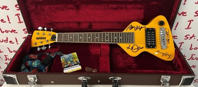 Autographed electric guitar